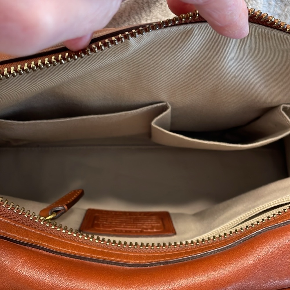 Coach Brown Leather Satchel with Tassel - Picture 16 of 16